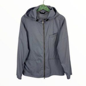 Lululemon Man’s Windbreaker Zip Up Jacket Medium Hooded Blue